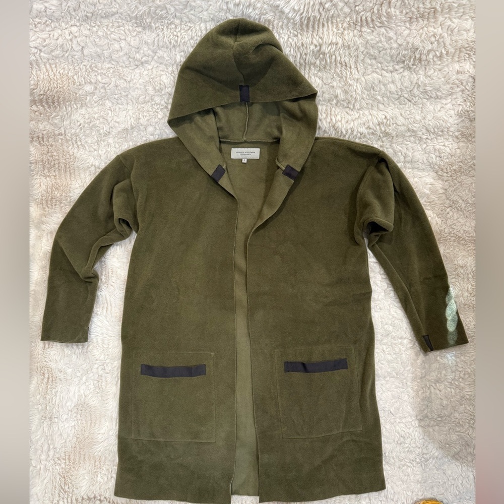Olive Hooded Coatigan - Brand Unknown
